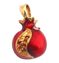 Gold Filled Pomegranate Garnet Drop Pendant